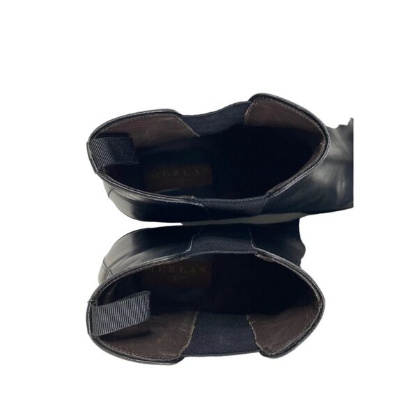 Mezlan Mens Chelsea Ankle Boots Size 11.5 M Shoe Black Leather Pull On Stretch - Picture 9 of 14